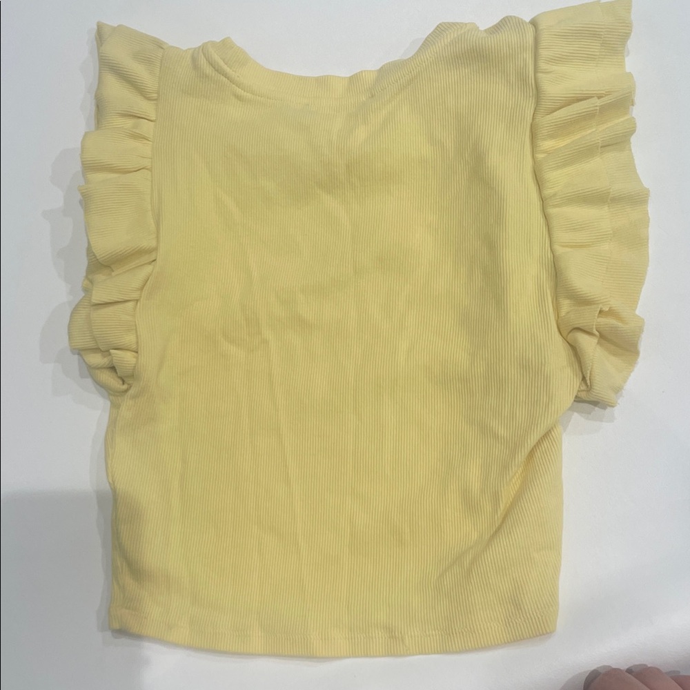 Zara Yellow Ruffled Top - Picture 2 of 3